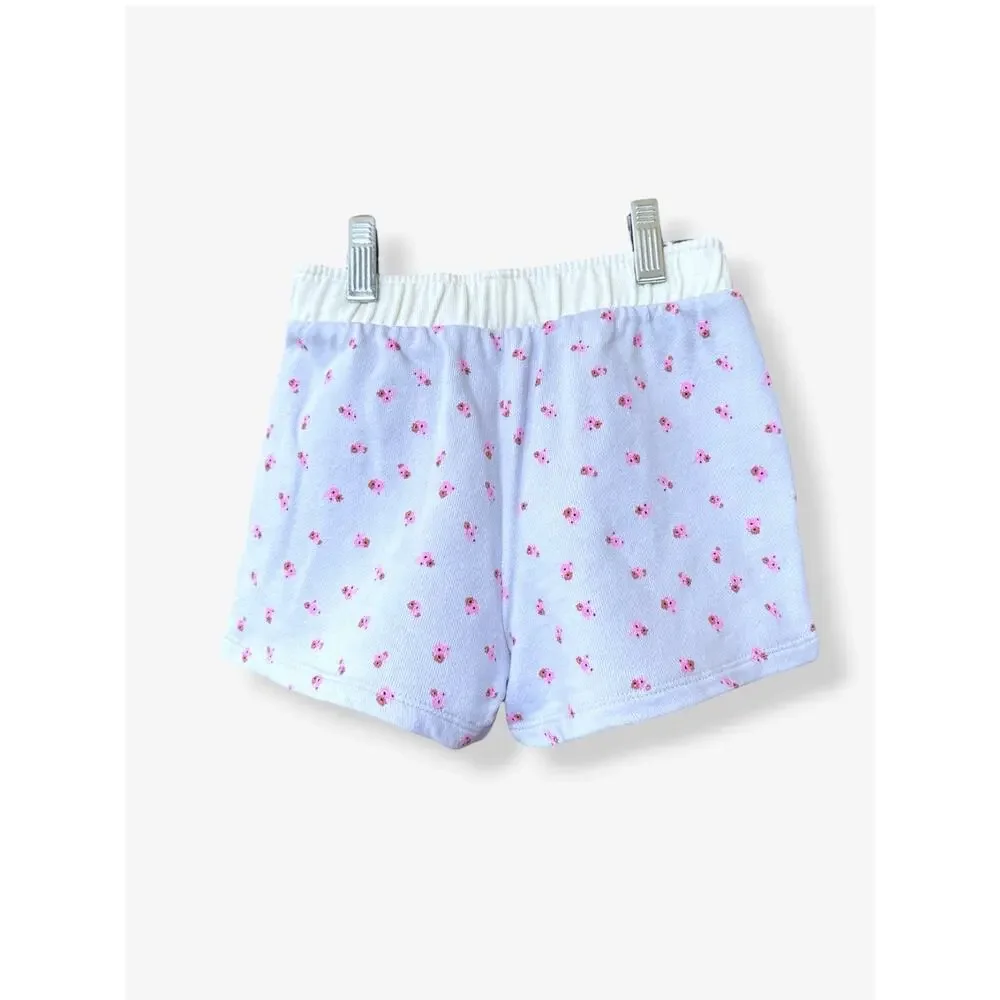 Zara Floral Shorts, Hoodie, Embroidered Fringed T-Shirt Set Size 5T Lavender